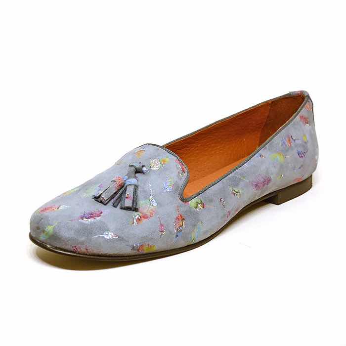 mocassins femme grande taille du 40 au 48, velours bleu, talon de 0,5 à 2 cm, plates souples confort, toutes saisons