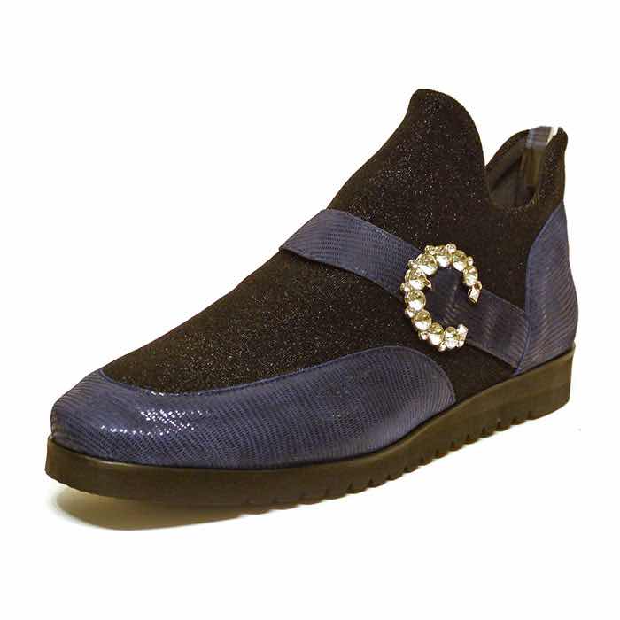 sportswear femme grande taille du 40 au 48,  bleu noir, talon de 0,5 à 2 cm, confort detente, toutes saisons