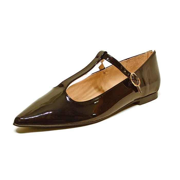 ballerines femme grande taille du 40 au 48, vernis noir, talon de 0,5 à 2 cm, bout pointu ballerines plates, toutes saisons