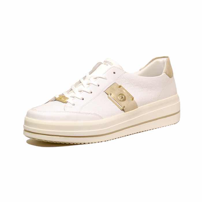 basket femme grande taille du 40 au 48, cuir lisse blanc, talon de 3 à 4 cm, mode tendance plates confort detente, toutes saisons